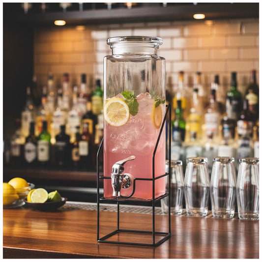 Beverage Dispenser with Metal Stand