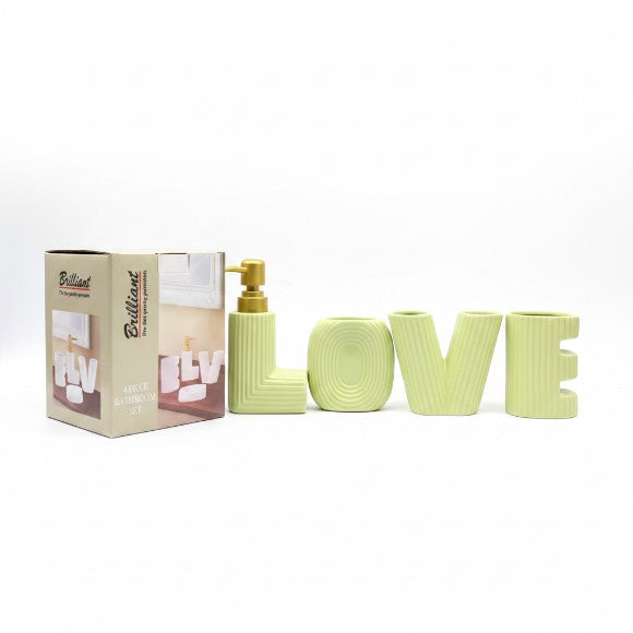 4-Pc Bathroom Set LOVE