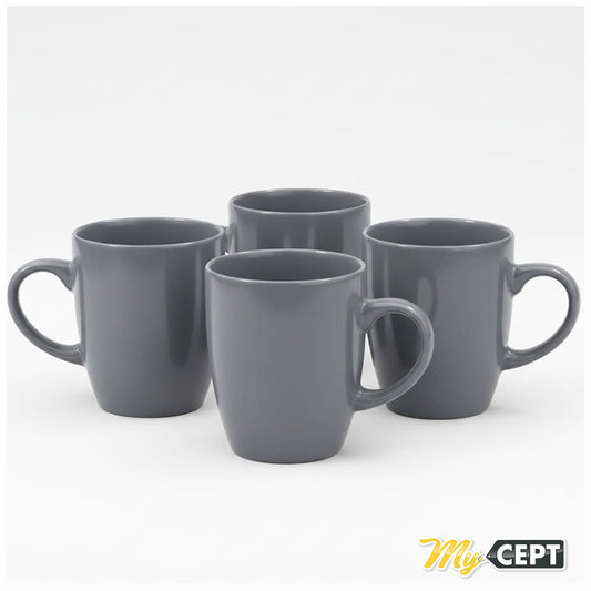 350ml Grey Mugs Pack of 4