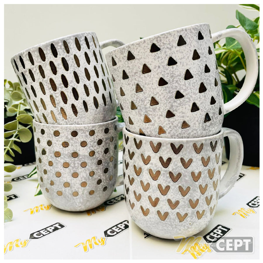 Tea/Coffee Mugs Grey - Set of 4