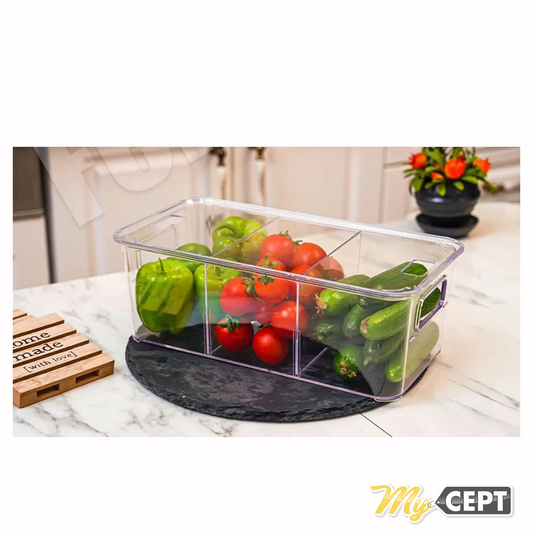 3-Section Acrylic Organiser with Lid