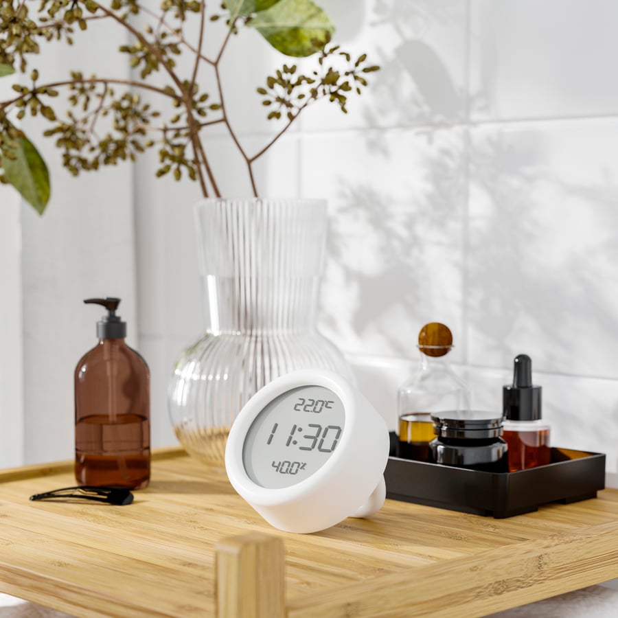 Hanging Clock with Thermometer