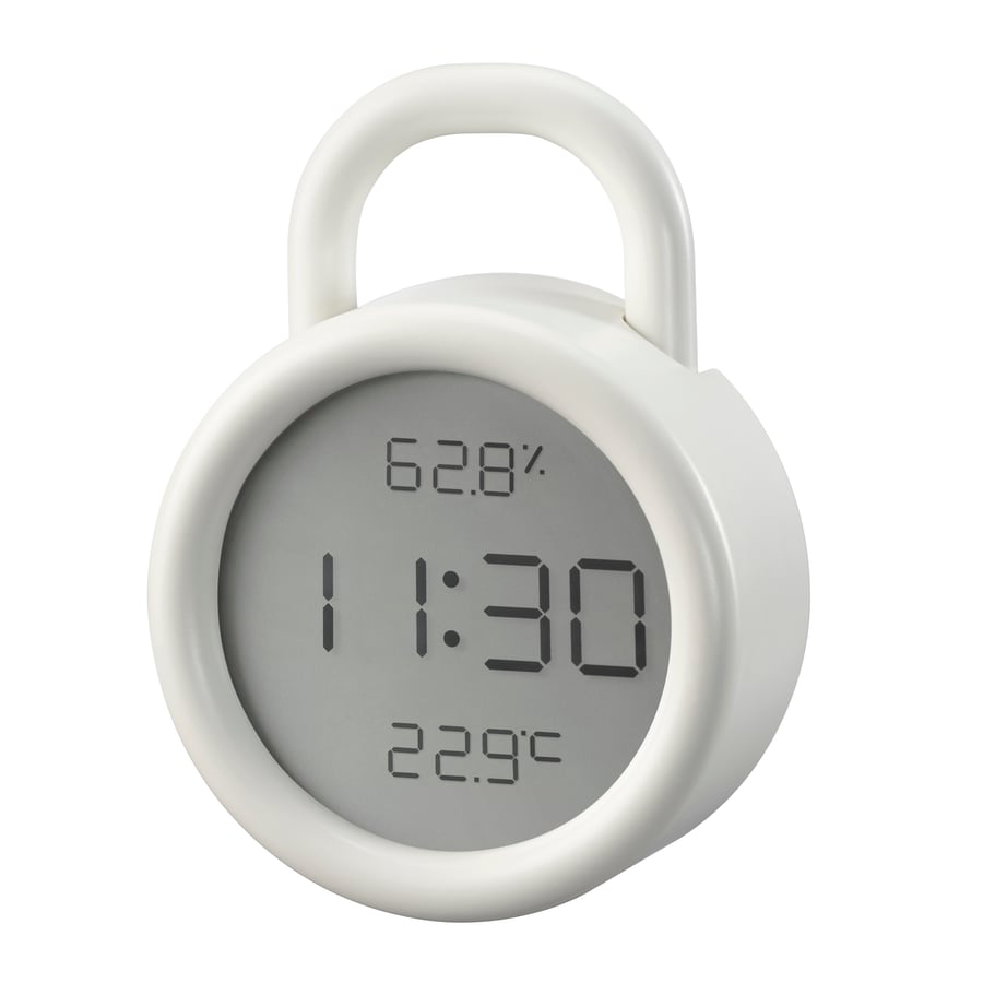 Hanging Clock with Thermometer
