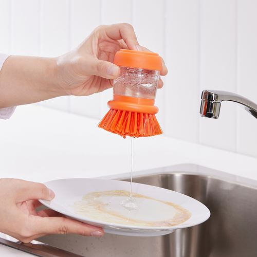 Dishwashing Brush with Soap Sispenser