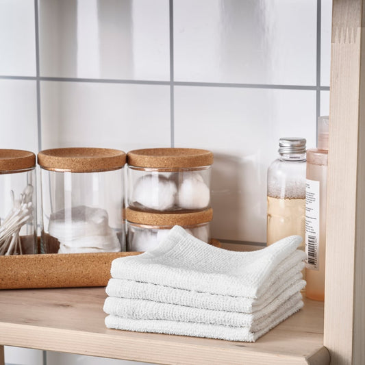 Washcloth White Pack of 4