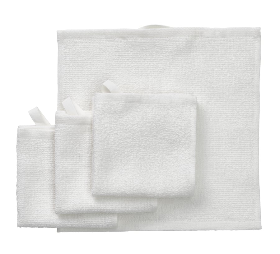 Washcloth White Pack of 4
