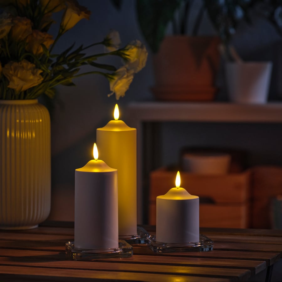 LED Pillar Candle 12cm