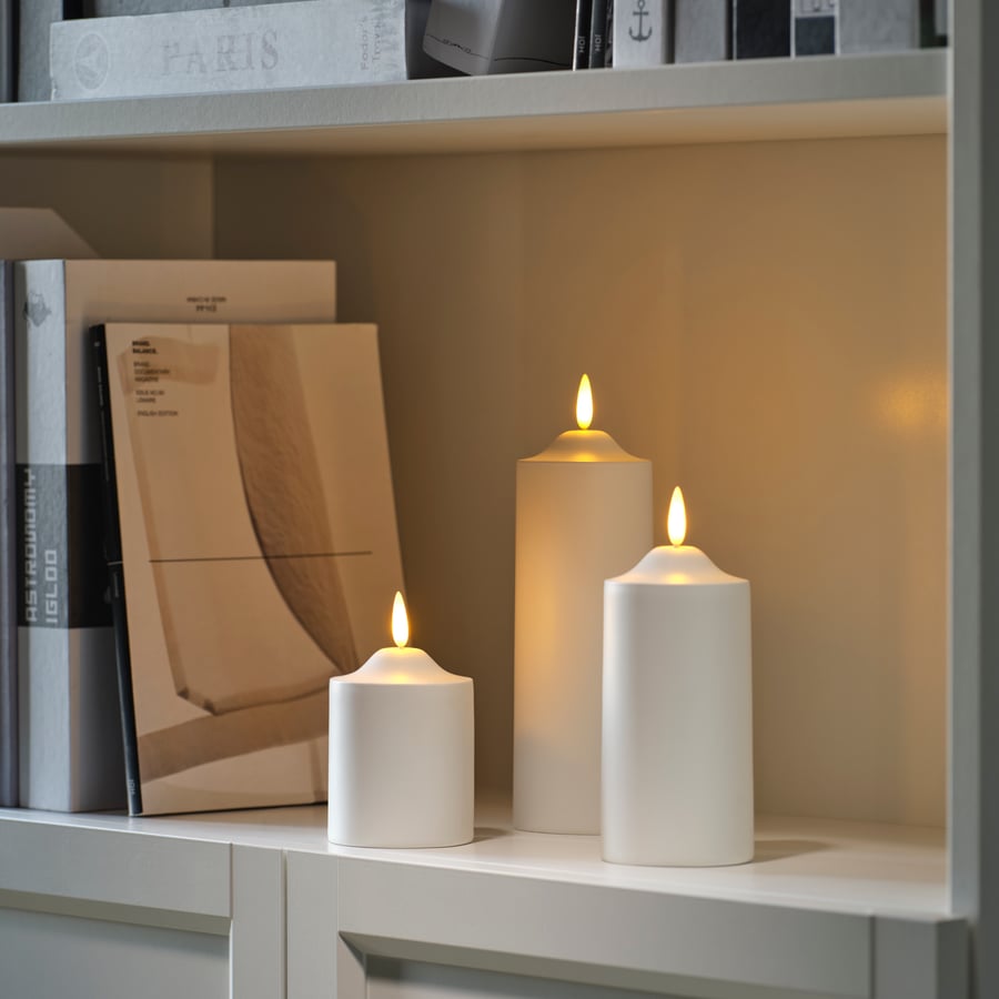LED Pillar Candle 12cm