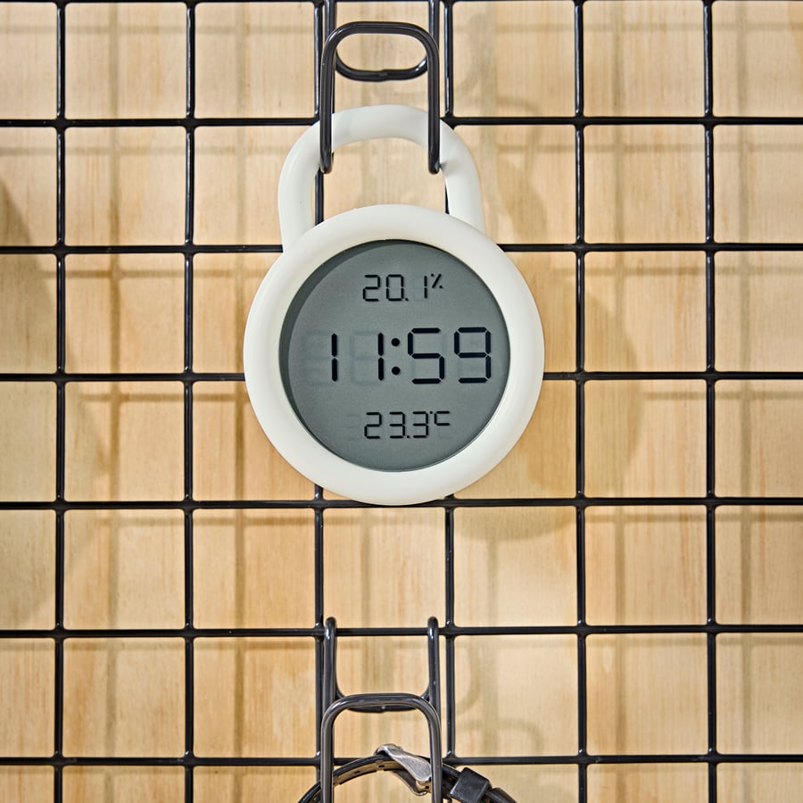 Hanging Clock with Thermometer