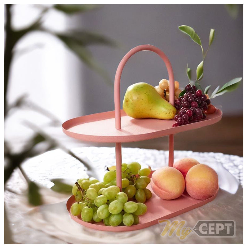 2-Tier Serving Stand Pink