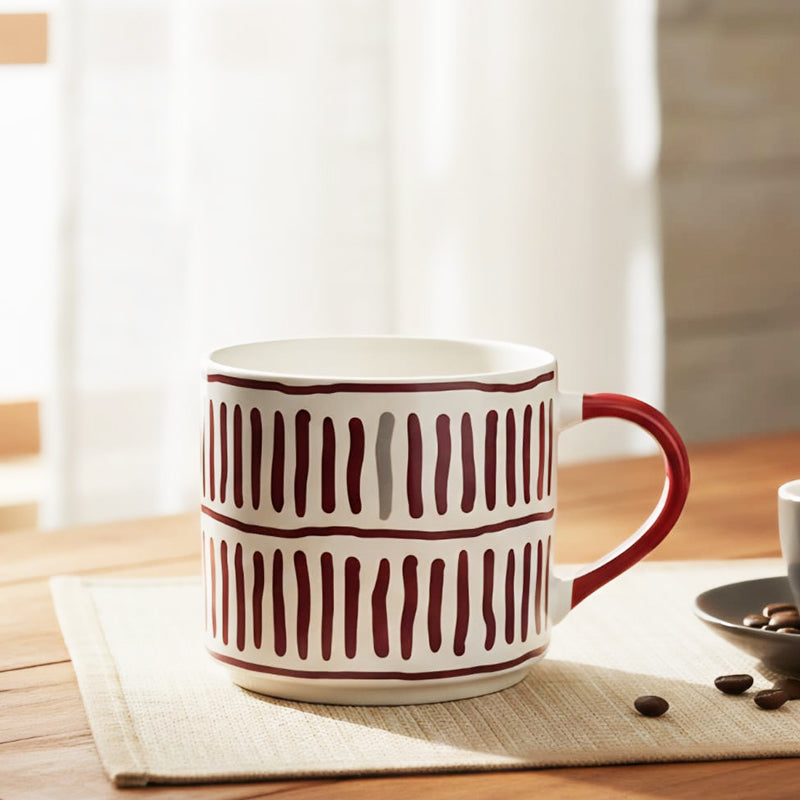 Tea/Coffee Mug Red Lined