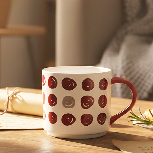 Tea/Coffee Mug Red Swirls