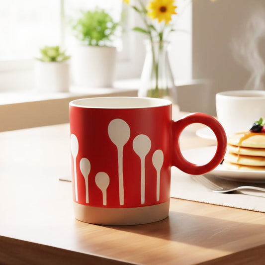 Tea/Coffee Mug Red Festive