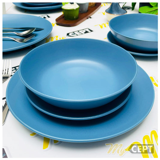 18-Pc Dinner Set Royal Blue