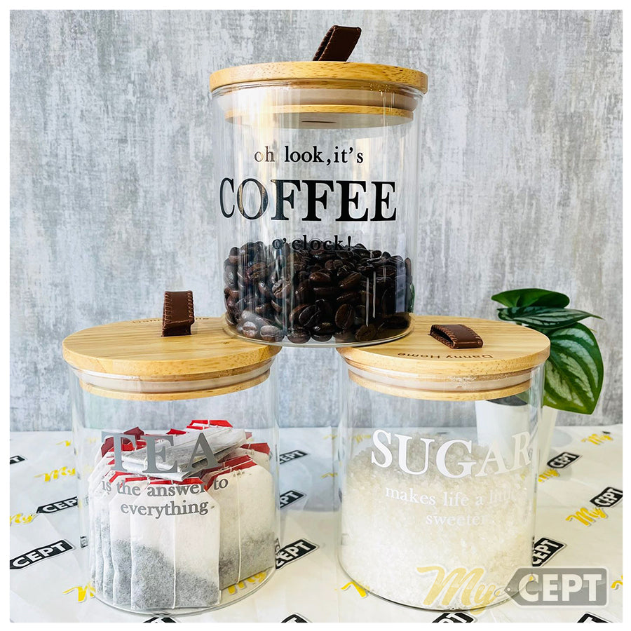Tea | Coffee | Sugar Glass Jar - Set of 3