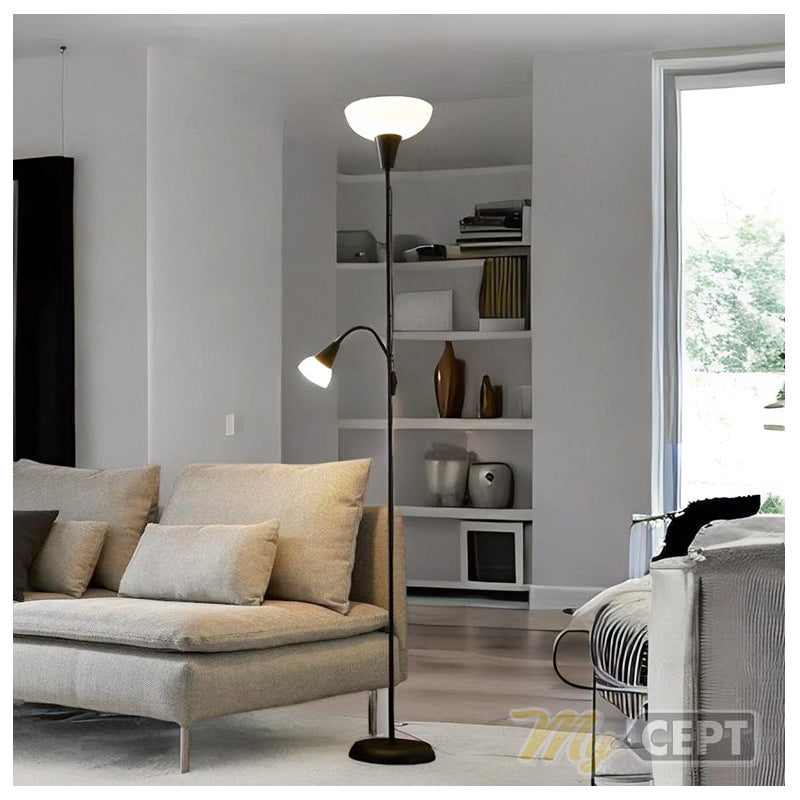 Floor Uplighter Lamp With Reading Light