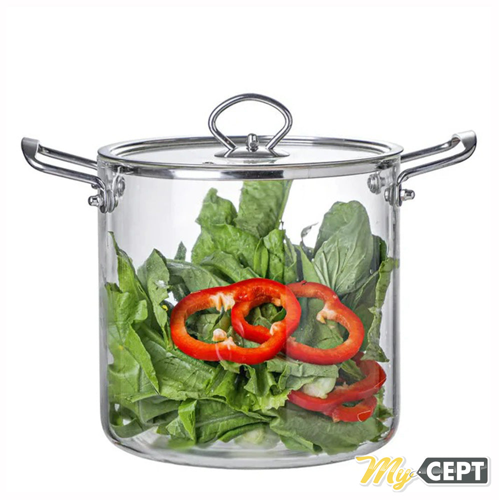 Borosilicate Cooking Glass Pot with Lid