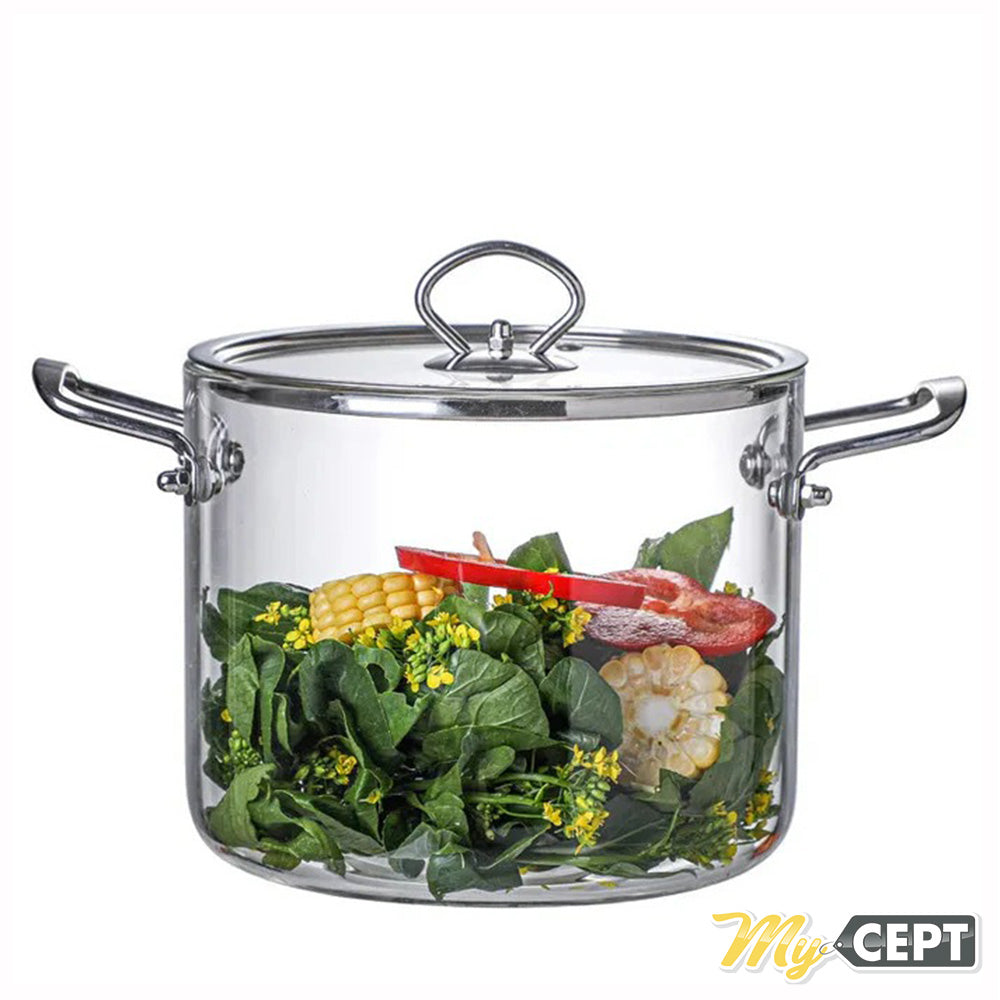 Borosilicate Cooking Glass Pot with Lid