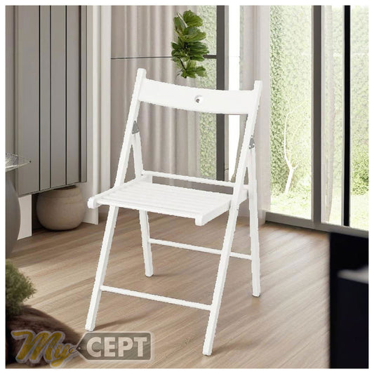 Foldable Wooden Chair White