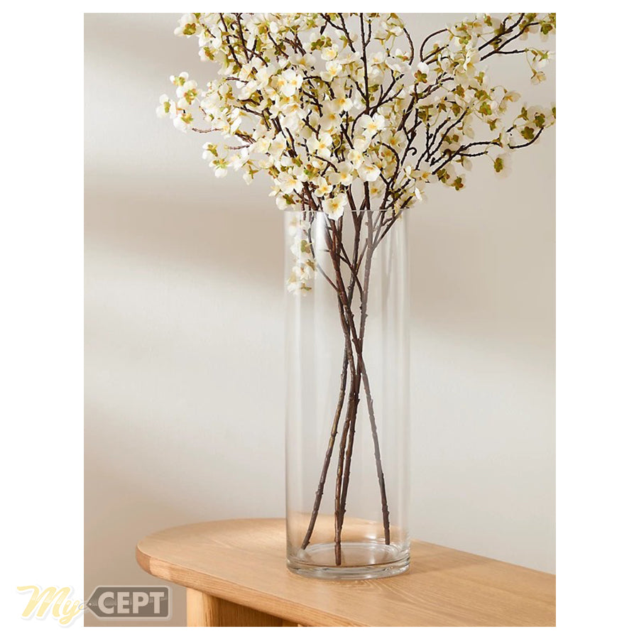 Transparent Glass Vase 23cm