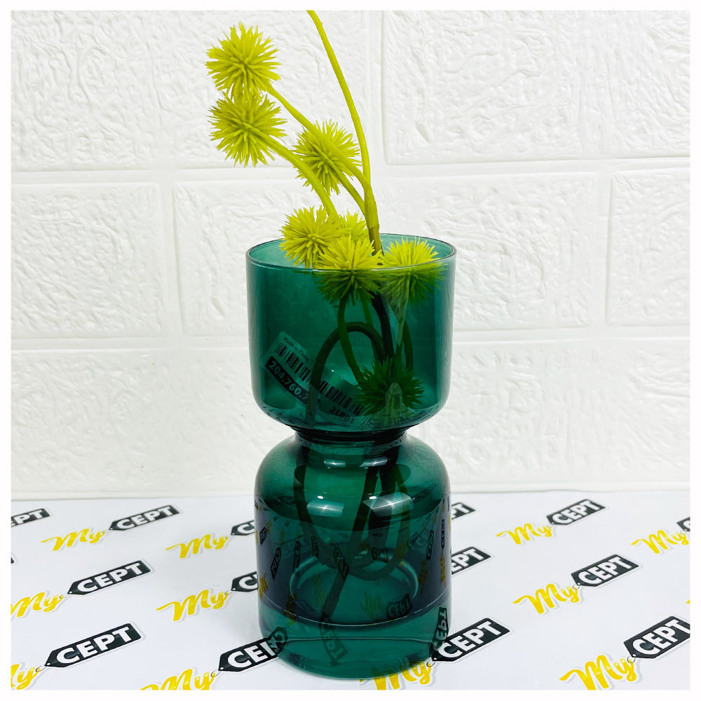 Decorative Glass Vase Dark Green