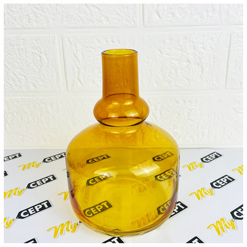 Decorative Glass Vase Yellow