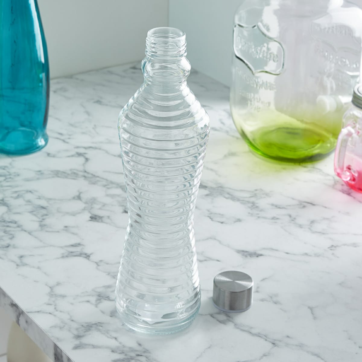 Textured Glass Bottle