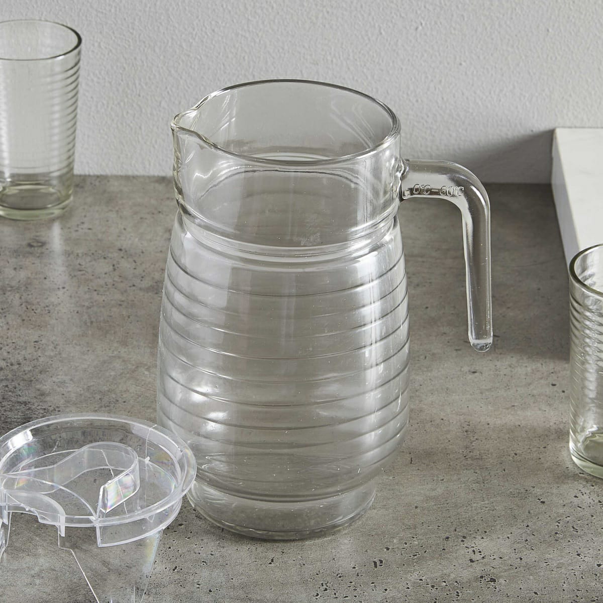 Set of 6 Glass with Jug