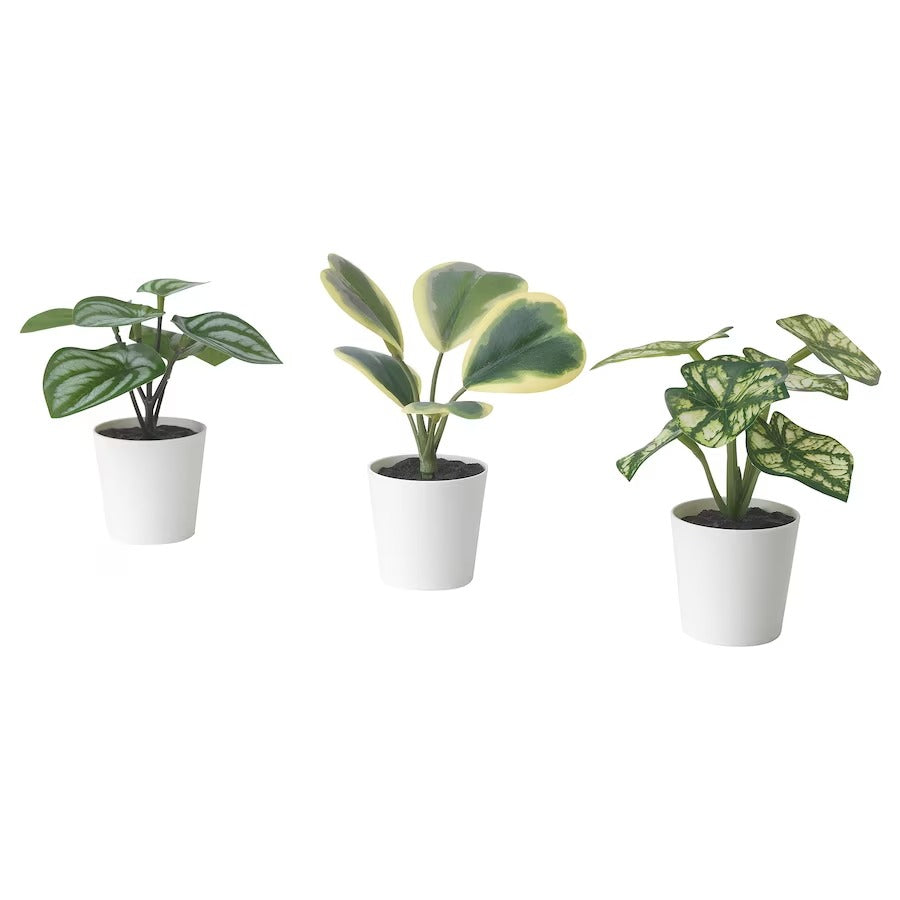 Artificial Plant Begonia -Set of 3