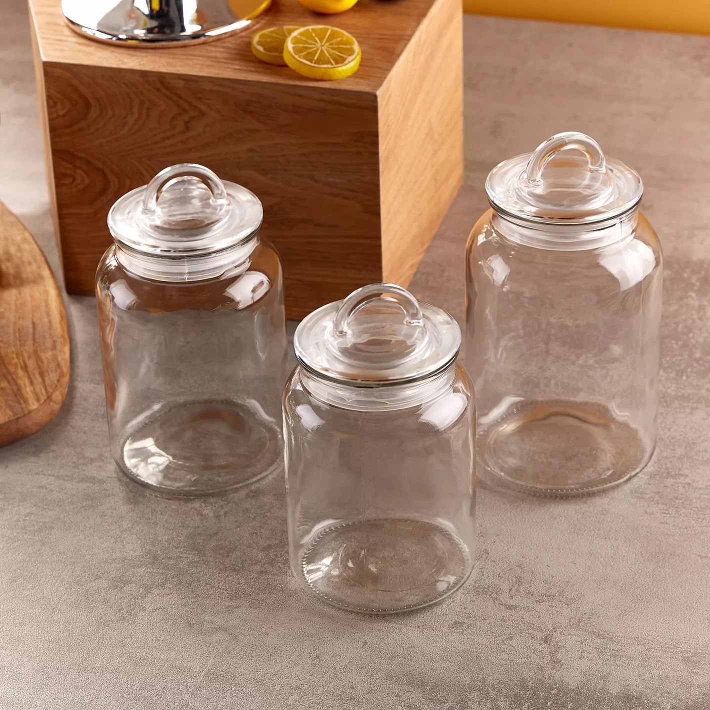 Airtight Glass Jar - Set of 3