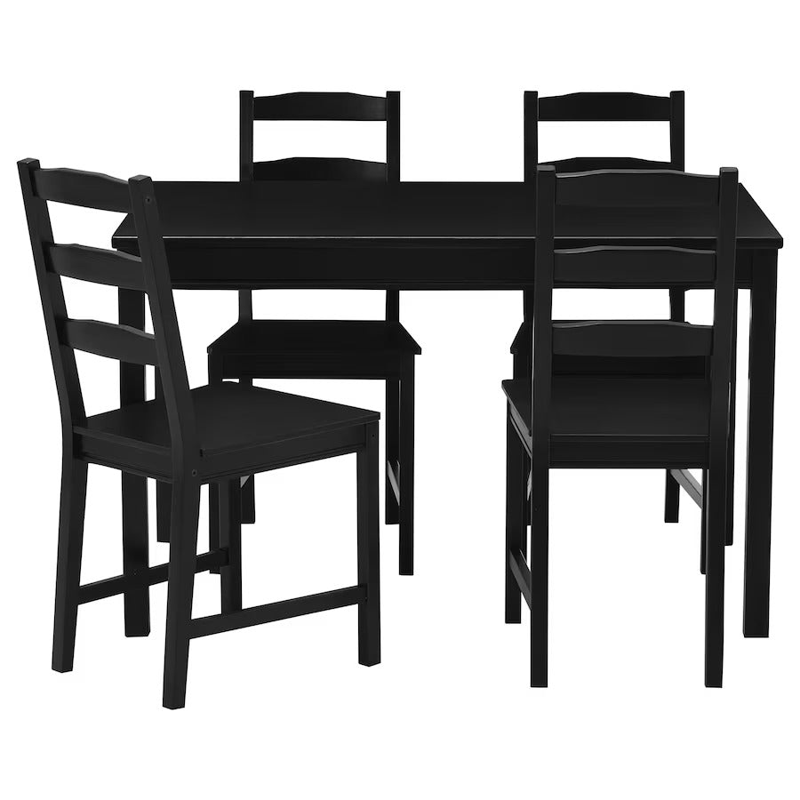 Dining Table Solid Wood With 4 Chairs