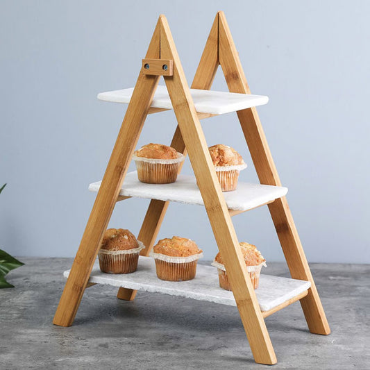 3-Tier Marble Serving Stand