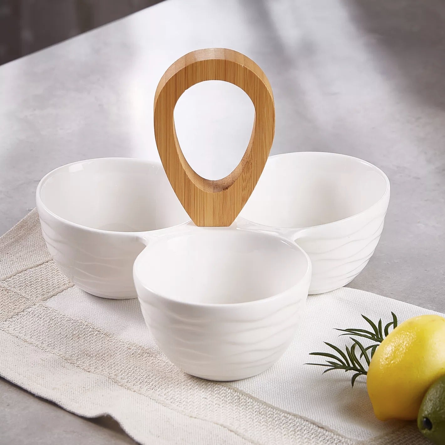 3 Portion Serving Bowl with Handle