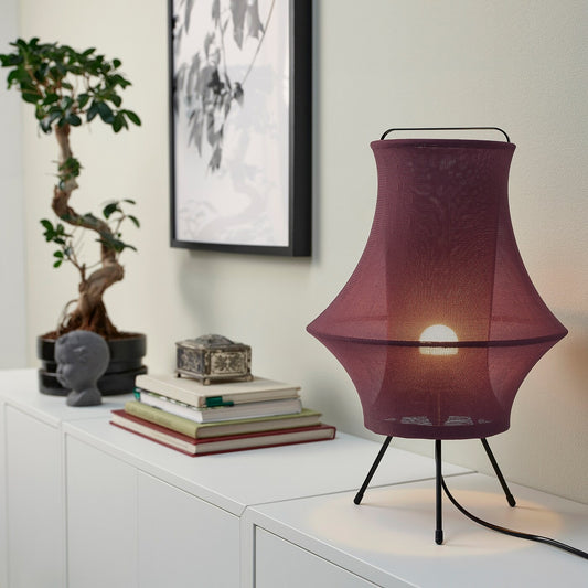 Table Lamp - Red Fabric