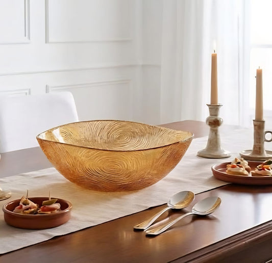 Amber Glass Bowl