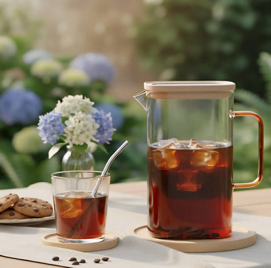 Rectangular Glass Jug with Lid