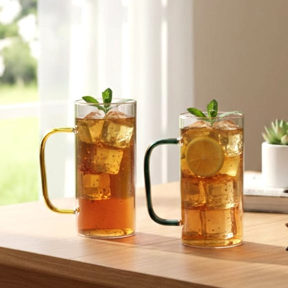 380ml Glass with Handle Pack of 2