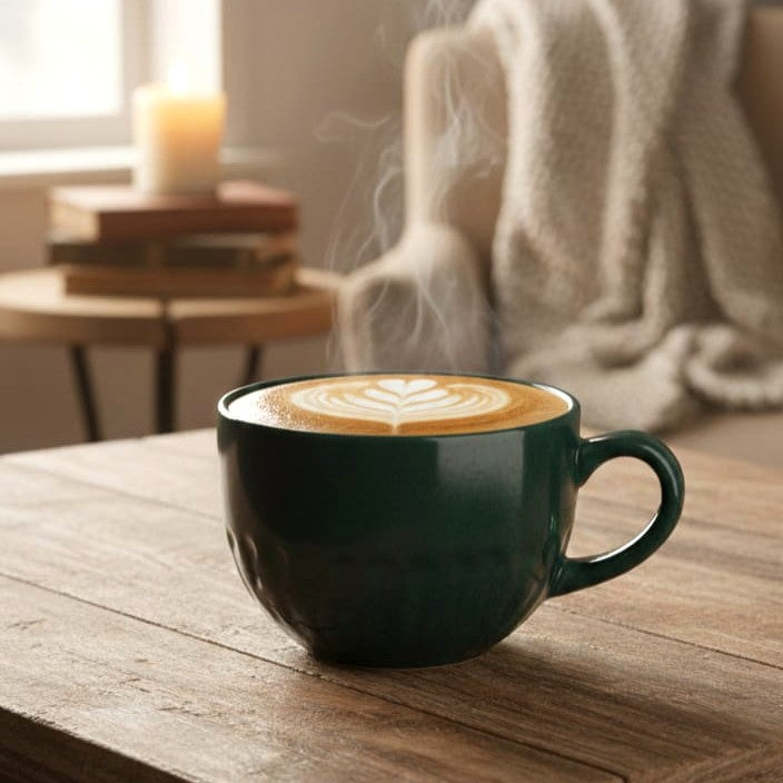 Wide Mouth Coffee Mug Green