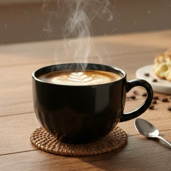 Wide Mouth Coffee Mug Black