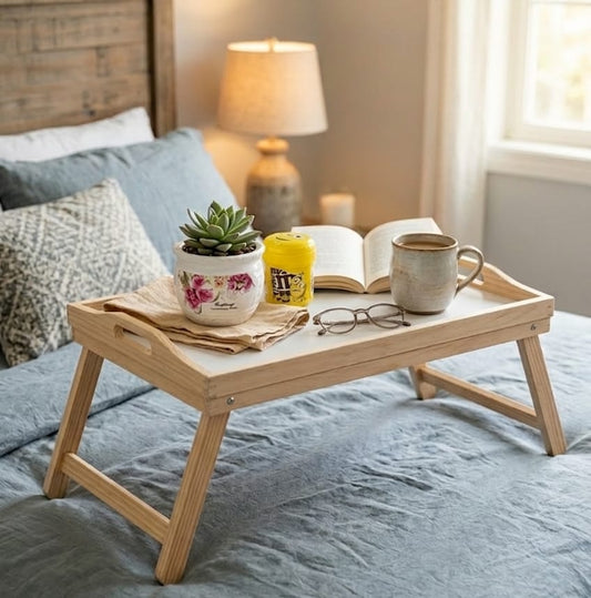 Foldable Wooden Bed Tray