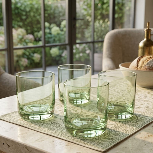 310ml Green Glass Set of 4