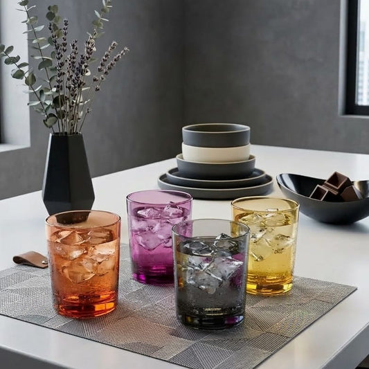 410ml Multi-Color Glass Set of 4