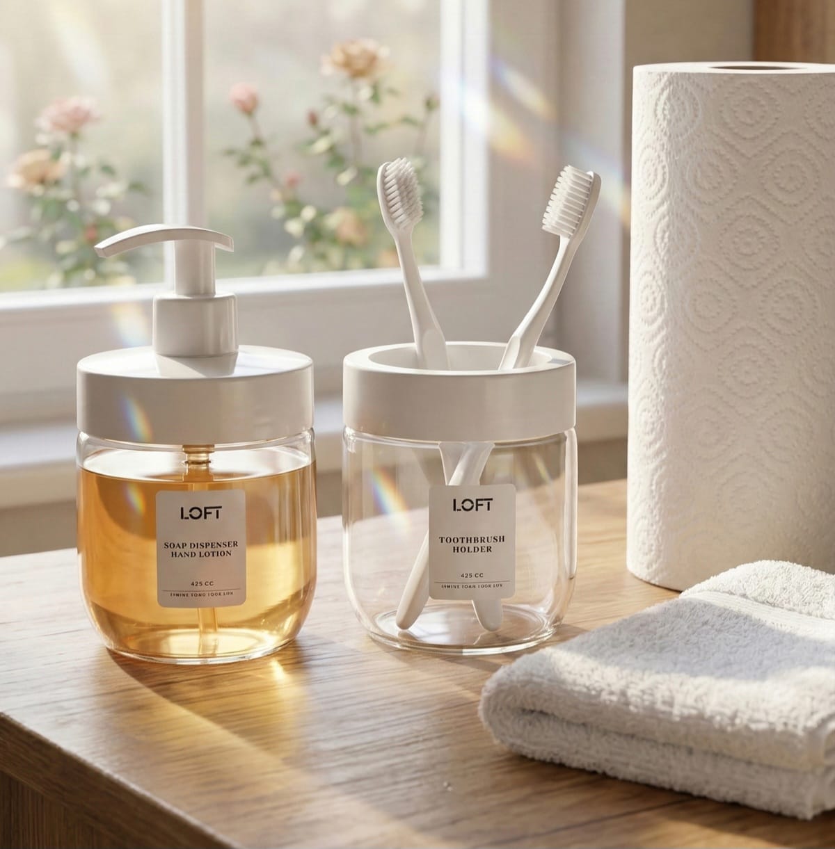 Glass Bathroom Set of 2