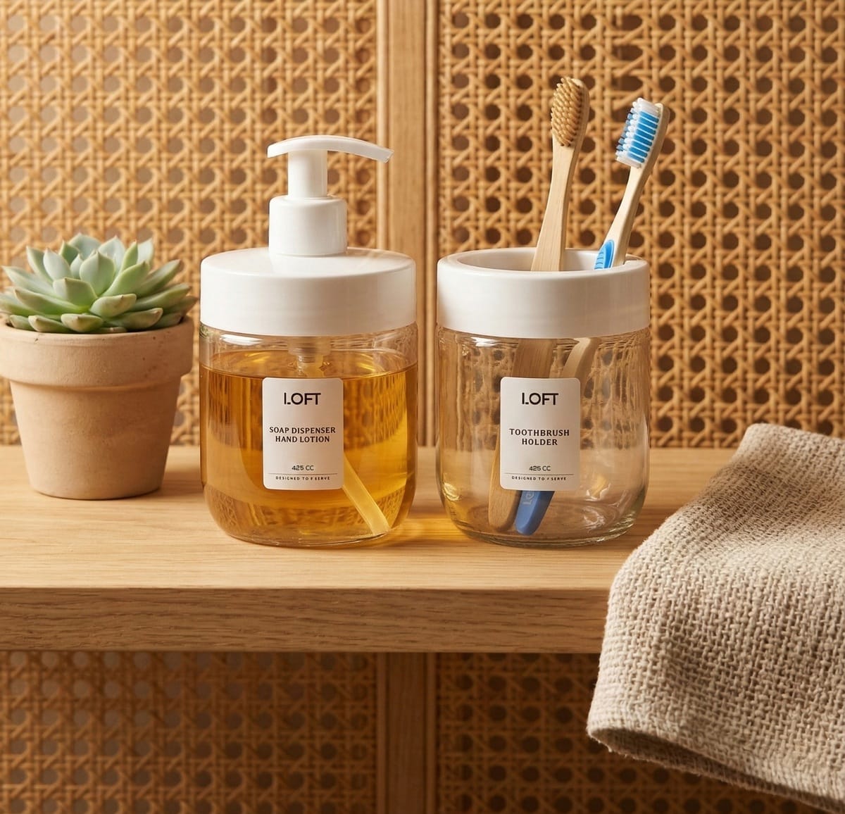 Glass Bathroom Set of 2