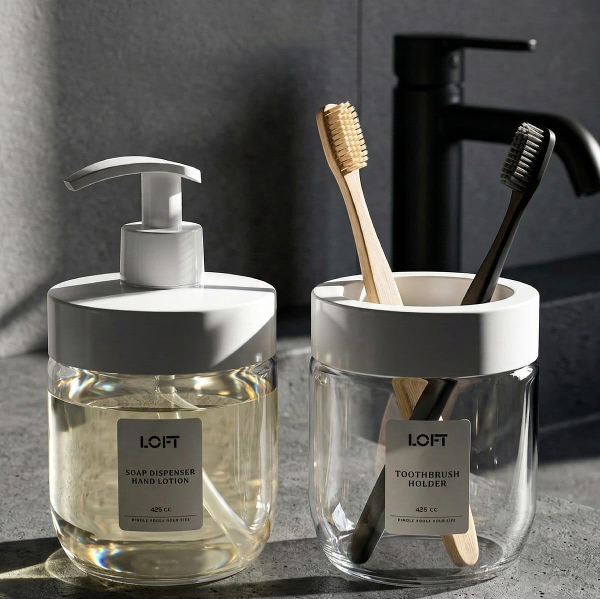 Glass Bathroom Set of 2
