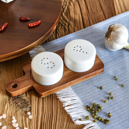 Salt & Pepper Shaker with Platter