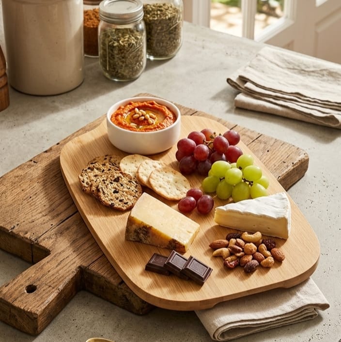 Bamboo Serving Bowl with Dip Bowl