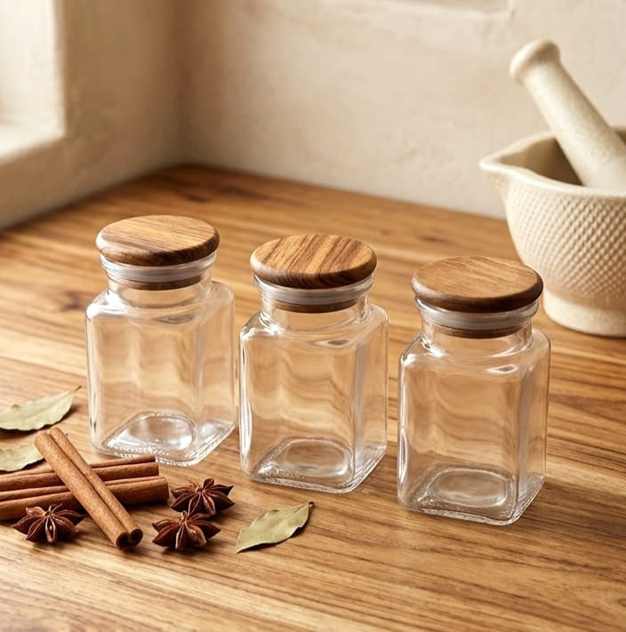 Mini Airtight Glass Jars Pack of 3