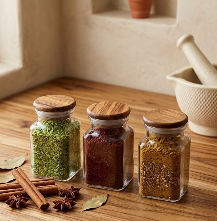 Mini Airtight Glass Jars Pack of 3