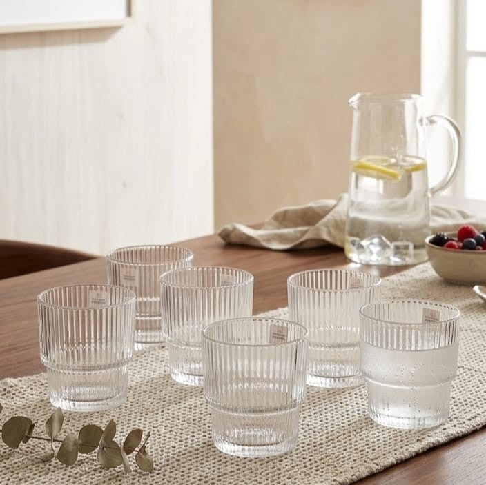 333ml Lined Glass Set of 6
